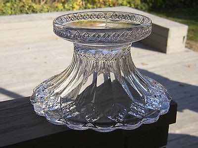 Antique EAPG Imperial Crystal Glass PUNCH BOWL STAND Base THREE In ONE