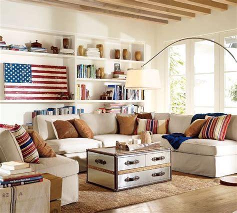 Painted American Flag Americana Living Rooms Americana Home Decor