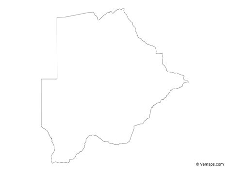 Outline Map Of Botswana Districts Free Vector Maps Sexiz Pix