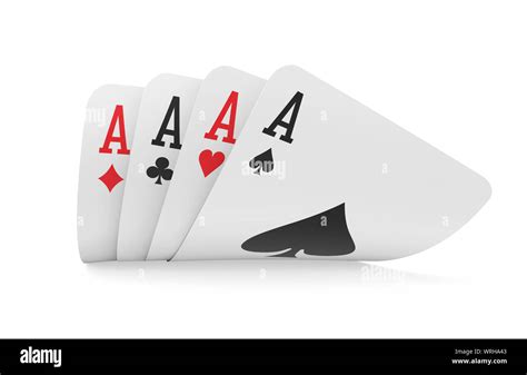 Four Aces Playing Cards Isolated Stock Photo Alamy