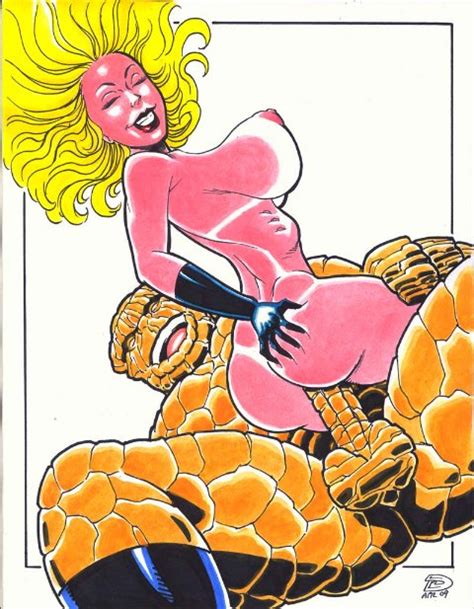 Rule 34 Ben Grimm Fantastic Four Female Human Invisible Woman Male Marvel Rob Durham Sex