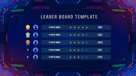 Leader Board Powerpoint Template Powerpoint Templates Templates