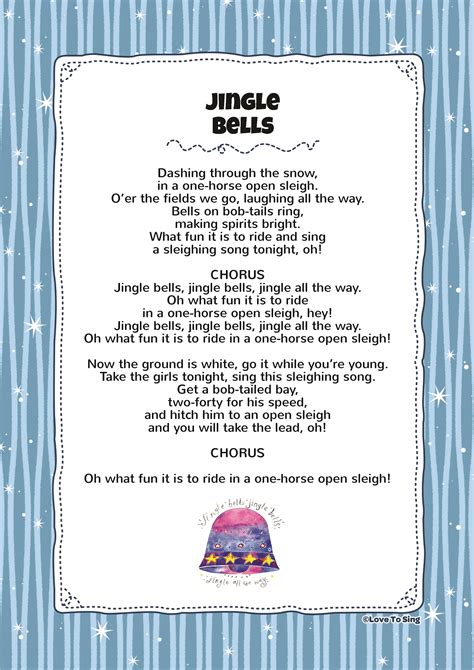 Jingle Bell Lyrics Printable