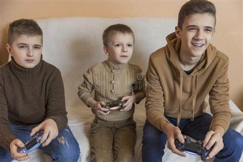 Kids Playing Games Stock Photo Image Of Together Teenagers 245447044