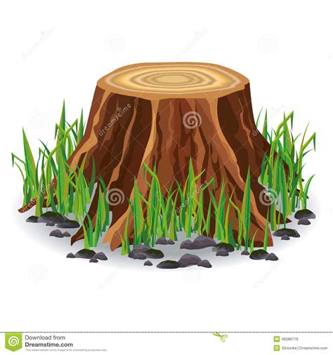Tree Stump Pattern Cartoon Style 83371521
