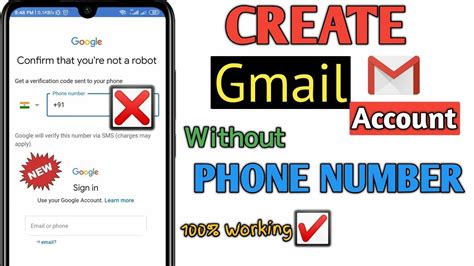 Create Gmail Account Without Phone Number Gmail Id Kaise Banaye How