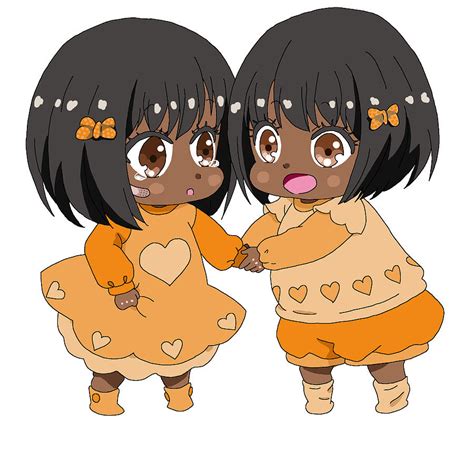 Twin Baby Girls Digital Art By Anime Roome