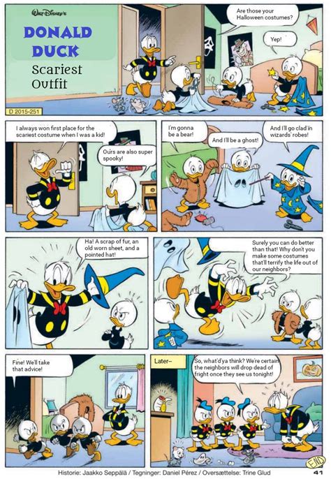 Donald Duck Scariest Outfit Donald Duck Comic Disney Duck Children