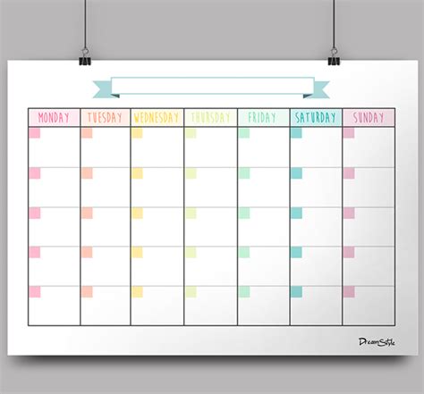 Printable Calendar No Dates Blank Calendar Template Free Printable
