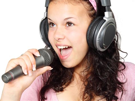 Woman Singing Along Free Stock Photo Public Domain Pictures