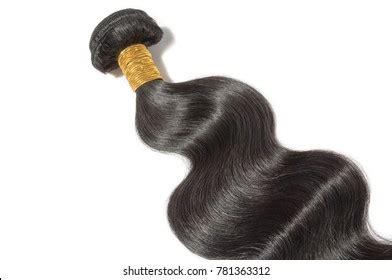Body Wavy Black Human Hair Weave Shutterstock