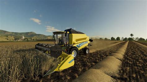 New Holland Tc590 Combine V10 Fs19 Farming Simulator 19 Mod Fs19 Mod