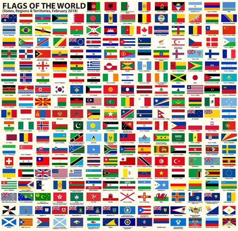 Заголовок Set Of All World Flags Of Sovereign States Territories And