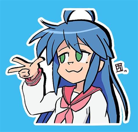 Konata Izumi Lucky Star Sticker Design Anime Fanart Etsy Lucky Star