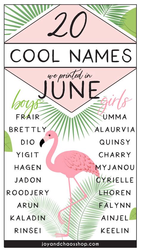 20 Unique Baby Names From June 2019 Psychobaby Unique Baby Names