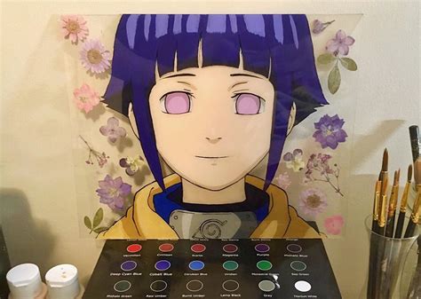 Bijuutsukaisen On Instagram I Made A Glass Painting Of Hinata Rnaruto