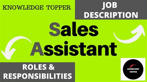 Sales Assistant Job Description Sales Assistant Roles And