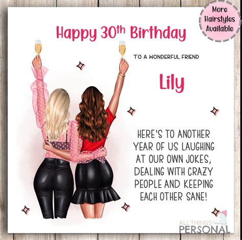 Personalised Best Friends Birthday Card Handmade Best Friend Etsy