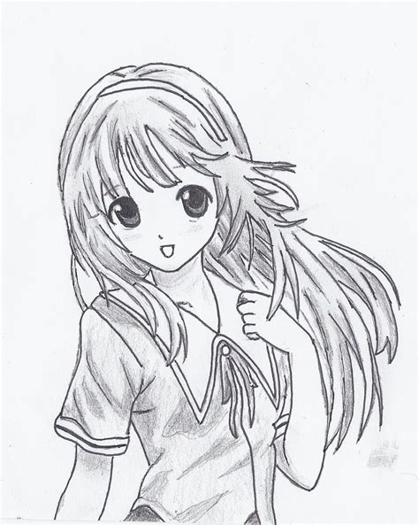 Cute Manga Girl Drawing At Explore Collection Of