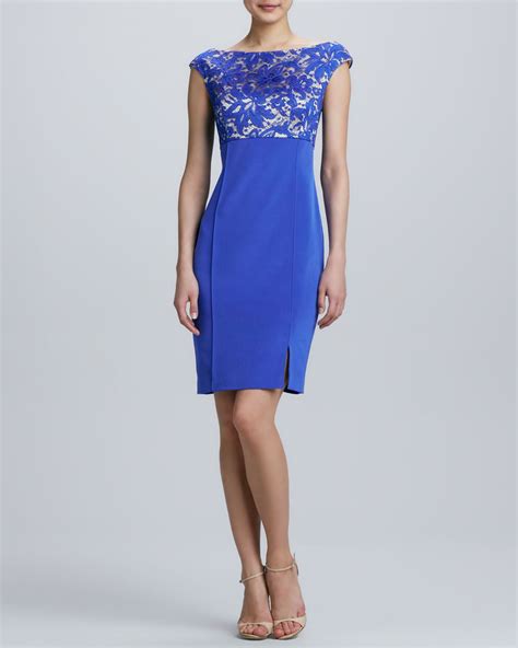 Kay Unger New York Lace Bodice Cocktail Dress