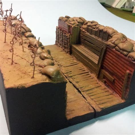 135 Scale Wwi Ww1 Trench Set Types B With Wire And