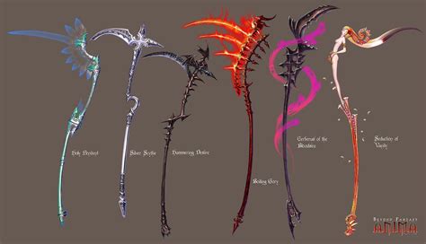 Anima Scythes Set 1 By `wen M On Deviantart Games Weapons And Armor