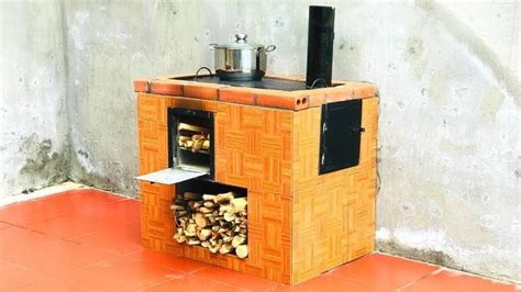 How To Make A Beautiful And Effective Wood Stove From Red Bricks Clay
