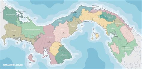 ⊛ Mapa De Panamá 🥇 Político And Físico Para Imprimir Colorear 2022