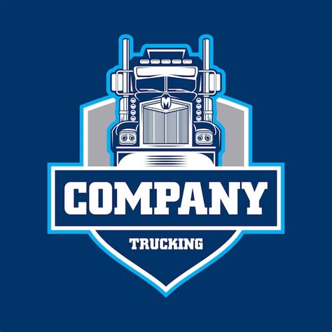 premium vector trucking company emblem logo