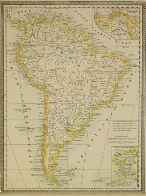 South America Map Archives Original Art Antique Maps And Prints