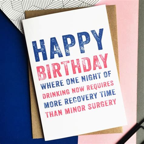 Funny Happy Birthday Hangover Recovery Copyright Dyp Funny Greeting