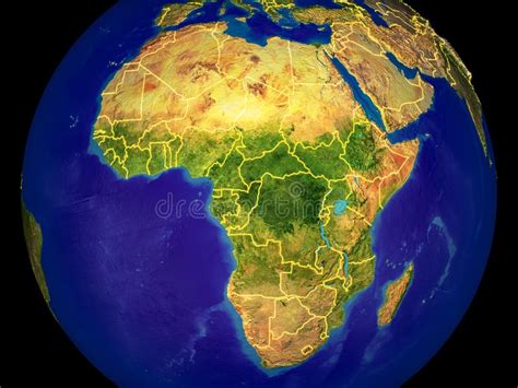 Africa On Earth Stock Photo Image Of Satellite Space 135282282