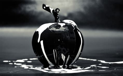 Art Cool Creative Apple 3d Black And White Black Creativity
