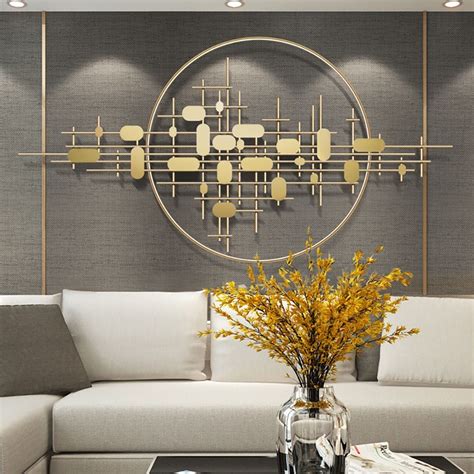 3d Gold Modern Style Wall Decor Metal Home Hanging Art