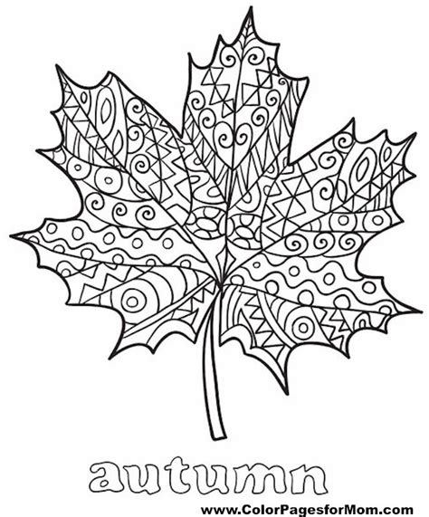 advanced coloring pages leaves