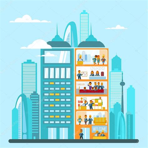 Modern Office Building Stock Illustration By ©funnyclay 103132220