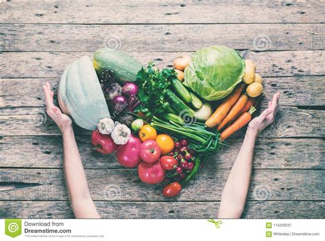 Health Female Hands Assortment Organic Vegetables Stock Image - Image of assortment, love: 114229231