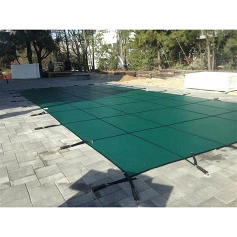 Swimming Pool Cover Green Pool Safety Rectangle Inground 16x32 Ft W