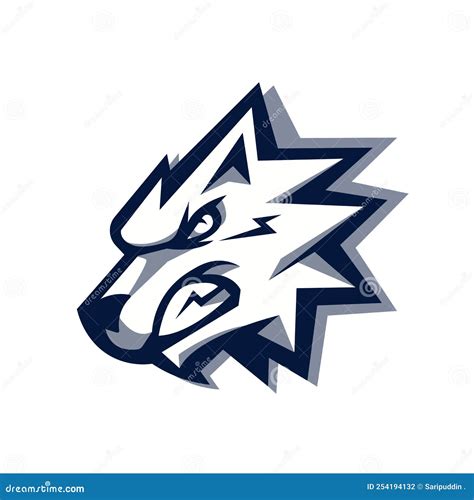 Wolf Sport Mascot Logo Stock Vector Illustration Of Basketball 254194132