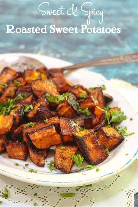 Sweet Spicy Oven Roasted Sweet Potatoes Cubes Restless