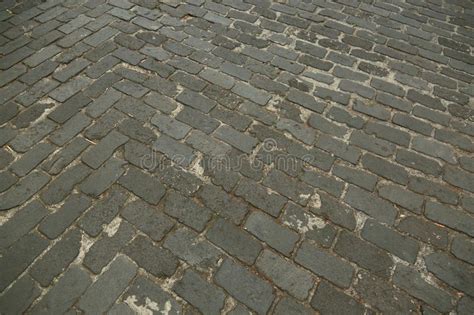 Abstract Background Of Old Cobblestone Pavement Vintage Style Europe