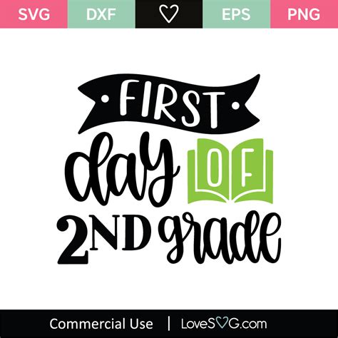 First Day Of 2nd Grade Svg Cut File