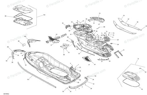 Sea Doo Gtx Limited Oem Parts Diagram For Body With