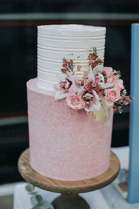 Wedding Cake For Dusty Rose Pink Wedding Wedding Cake Fresh Flowers