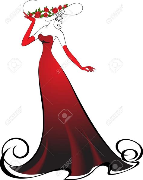 Woman In Red Dress Clipart 10 Free Cliparts Download Images On