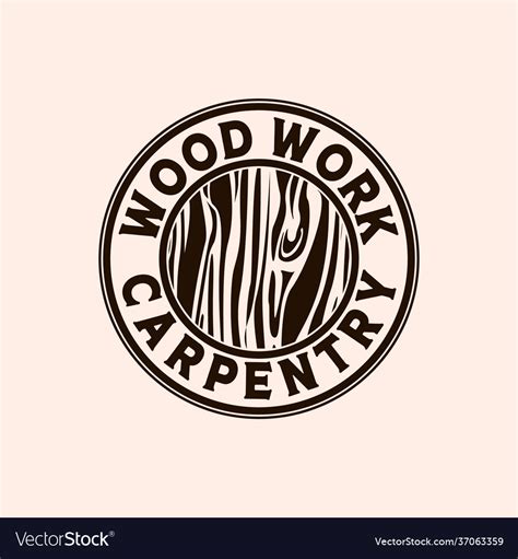 Woodwork Logo Design Logo Template Royalty Free Vector Image