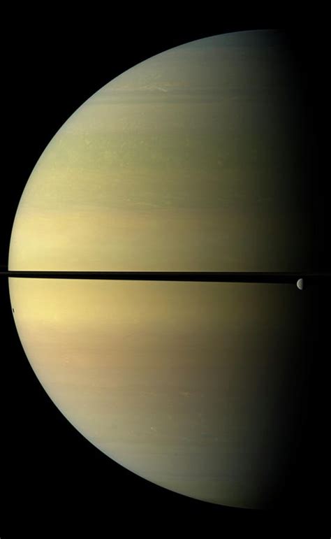 Saturn And Rhea Photograph By Nasajplspace Science Institutescience