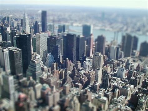 Hd Wallpaper Gray Buildings Tilt Shift City Cityscape New York