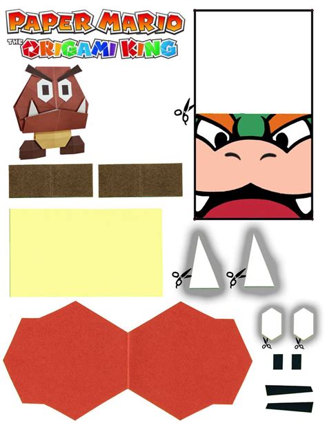 Make Origami Bowser And Goomba From Paper Mario The Origami King Mario