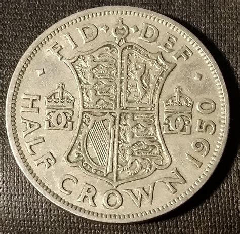 Coin Half Crown 1950 Inghilterra Di Collezionandoelbet Su Etsy